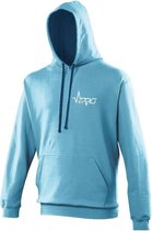 FitProWear Multicolour Hoodie Unisex - Lichtblauw / Navy- Maat XXL - Dames - Heren - Trui - Sporttrui - Sweater - Hoodie - Katoen / Polyester - Trui Capuchon - Sportkleding