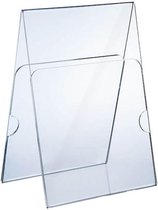 A5 Dubbele Menukaarthouder / Tafelhouder / Acrylglas Standaard - type DU-A5-PM