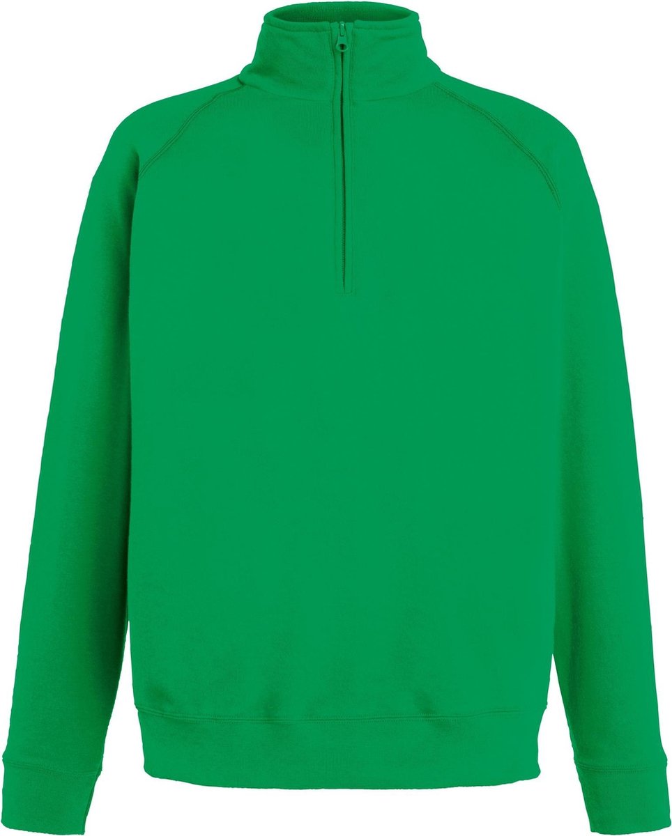 Fruit Of The Loom Heren lichtgewicht sweatshirt met ritssluiting Kelly Groen