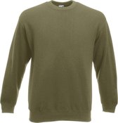 Fruit Of The Loom Unisex Premium 70/30 set-in sweater (Klassieke Olive)