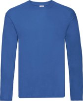 Fruit Of The Loom Heren Originele T-shirt Lange Mouwen (Royaal Blauw)