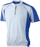 James and Nicholson - Heren Fietsshirt (Wit/Blauw)