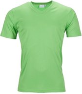 Fusible Systems - Heren Actief James and Nicholson T-Shirt met V-Hals (Lichtgroen)