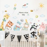 Muursticker | Swingende Dieren | Wanddecoratie | Muurdecoratie | Slaapkamer | Kinderkamer | Babykamer | Jongen | Meisje | Decoratie Sticker