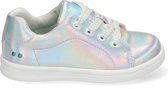 Bunnies JR 220141-990 Meisjes Lage Sneakers - Zilver - Imitatieleer - Veters