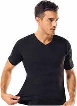 V Hals - Tshirt - 5 Pack - Zwart - Maat XXXL