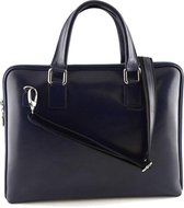Laptoptas 13,3 inch donker blauw leder