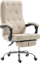 Bureaustoel - Ergonomische bureaustoel met voetensteun - Kantoor - Kunststof - Lichtbruin - 71x63x124 cm