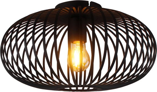 Chericoni Curvato Plafondlamp - 1 lichts - Ø40cm - E27 - Zwart