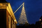 Vlaggenmast Kerstboom 3D 180cm gevelmodel warmwit