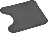 Livetti Wcmat Toiletmat met Uitsparing 45x45 cm Grijs