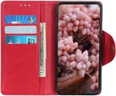 Honor 20 / Huawei Nova 5T Portemonnee Hoesje Drukknoop Sluiting Rood