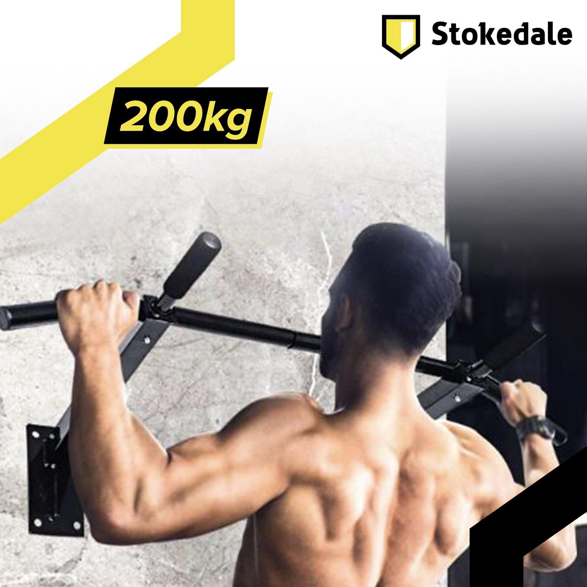 Stokedale Pull Up Bar Muurmontage Fitness Optrekstang