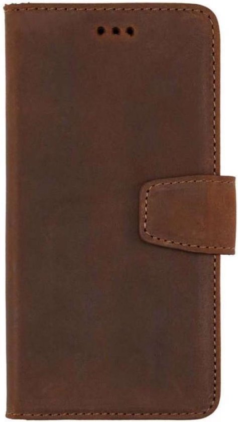HB Hoesje Geschikt voor Samsung Galaxy S10E - Bruin - Handgemaakt Luxe Book Case - Portemonnee Hoes met Kaartvakken