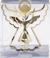 Set van 3 - Gouden Engeltjes 3D Kersthangers - kerstdecoratie van metaal