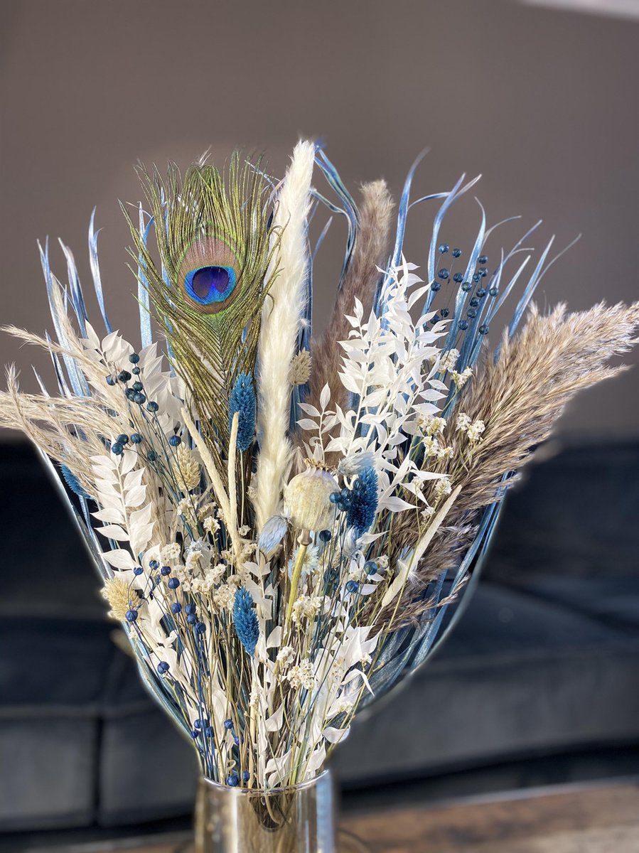 Droogbloemen Boeket 75CM - Droogbloemen - Boeket - Dried Flowers - Pampas Pluimen - Gedroogde Bloeme