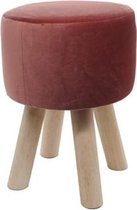 YILTEX – Krukje – Rond - Met Houten Poten – Koraal Kleur - 29x40cm