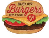 Wandbord Speciaal - Enjoy The Burgers Best In Town
