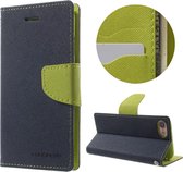 Mercury Goospery wallet Bookcase hoesje iPhone 7 8 Donkerblauw lederen - portemonnee