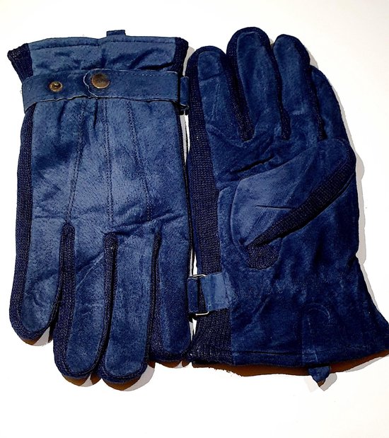 Dusver Nieuwe betekenis Aanklager Heren Handschoenen Blauw One size fietshandschoenen Leren handschoenen  suéde handschoenen | bol.com