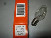 E12 parfumlamp 220V 7W helder / clear