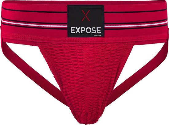 Expose Jockstraps Herenondergoed – Rood/Zwart – Maat XL – Comfortabel & Sportief – Unisex Fi