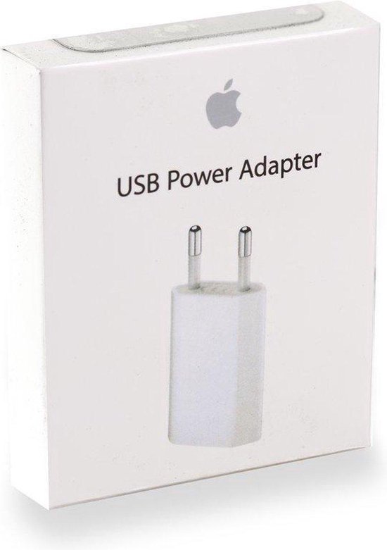 Apple USB adaptor stekker oplader stopcontact lichtnetadapter lightning  geschikt voor... | bol.com