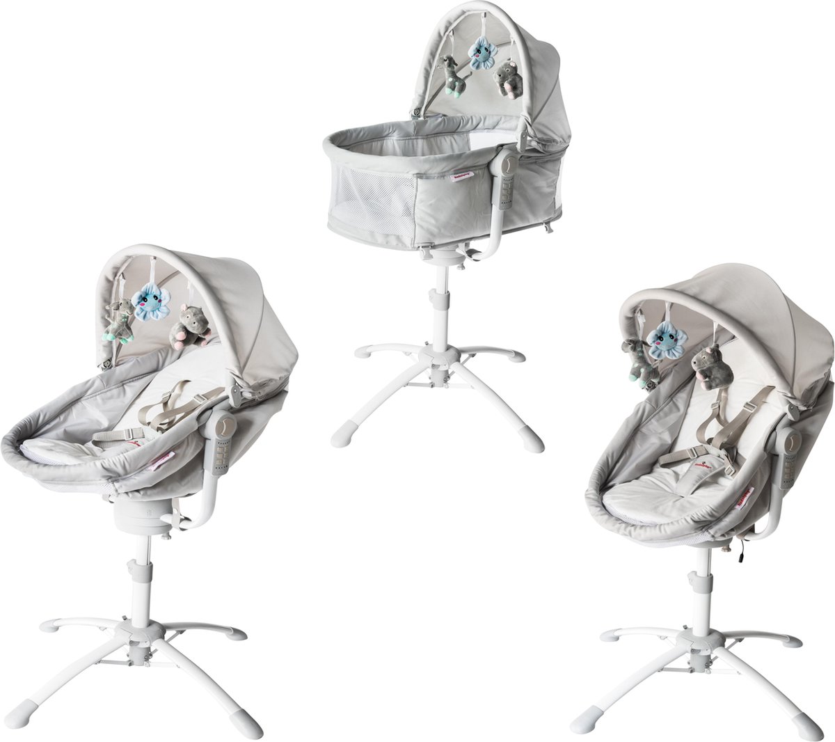 groep ondernemer Voeding Rudolphy - 3 in 1 electrische babywiegje - Co sleeper babybed en babystoel in  1 -... | bol.com