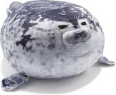 Knuffel zeehond - Knuffeldier - Heerlijk & zacht - Schattige zeehond - Zeer hoog knuffel gehalte - Grijs - Groot