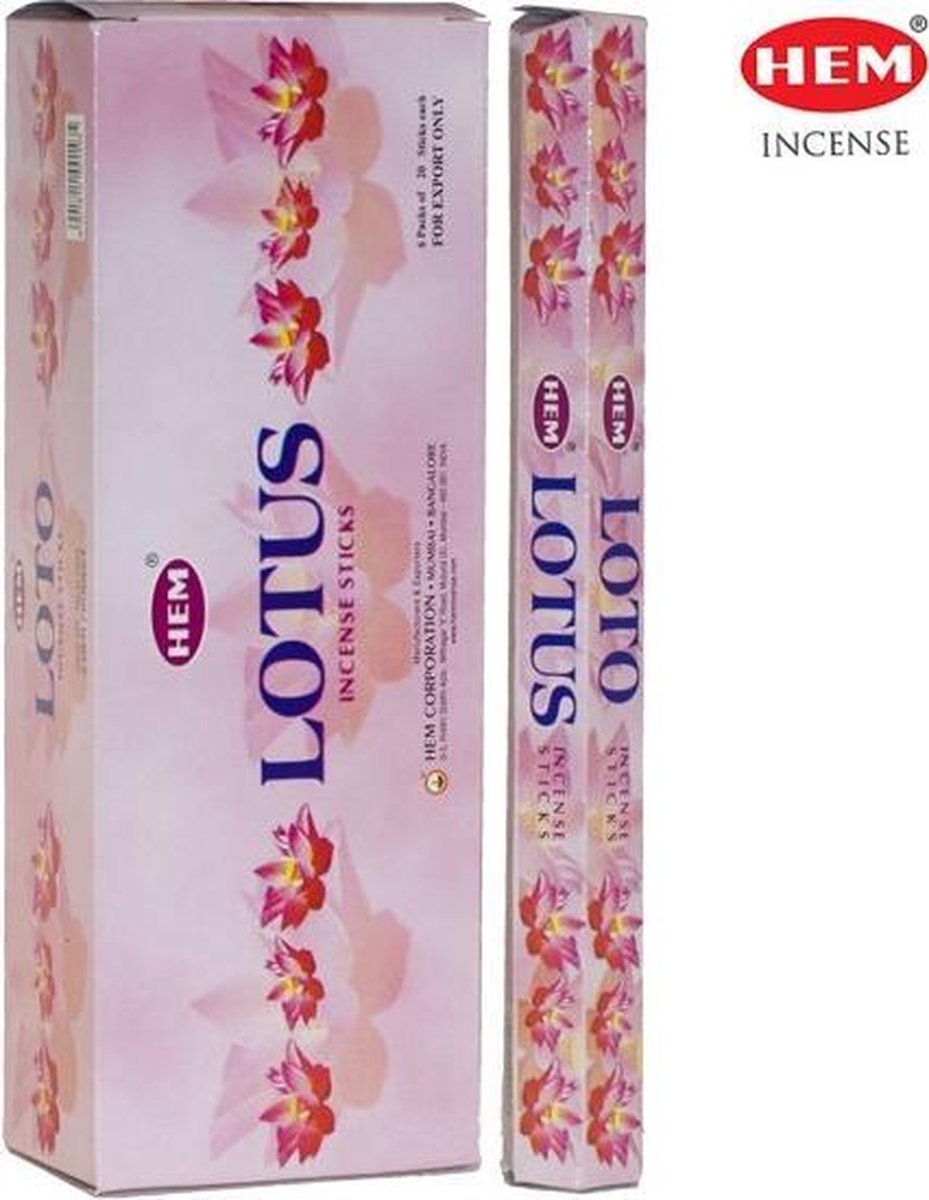 HEM Wierook - Lotus - Slof (6 pakjes/120 stokjes)
