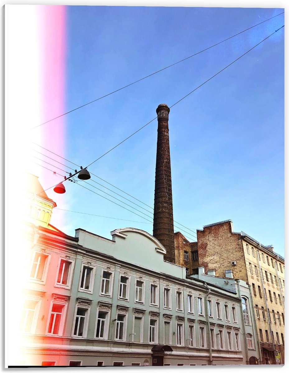 Forex - Schoorsteen op Gebouw - 30x40cm Foto op Forex