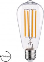 Filament Edison LED Lamp E27 | dimbaar | helder | 6,5W | 2100K | Kooldraadlamp | Ø64xH145mm