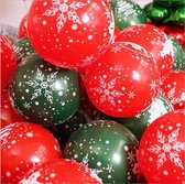 Prachtige Kerst ballonnen | Rood en Groen - Tekst Wit |  Sneeuw - Sneeuwvlok - Sneeuwpop - Rendier - Hert - Kerstklok | Merry Christmas - Decoratie | DH collection