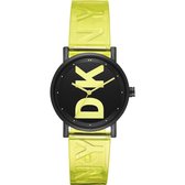 DKNY Damen-Uhren Analog Quarz One Size Gelb Kunststoff 32001429