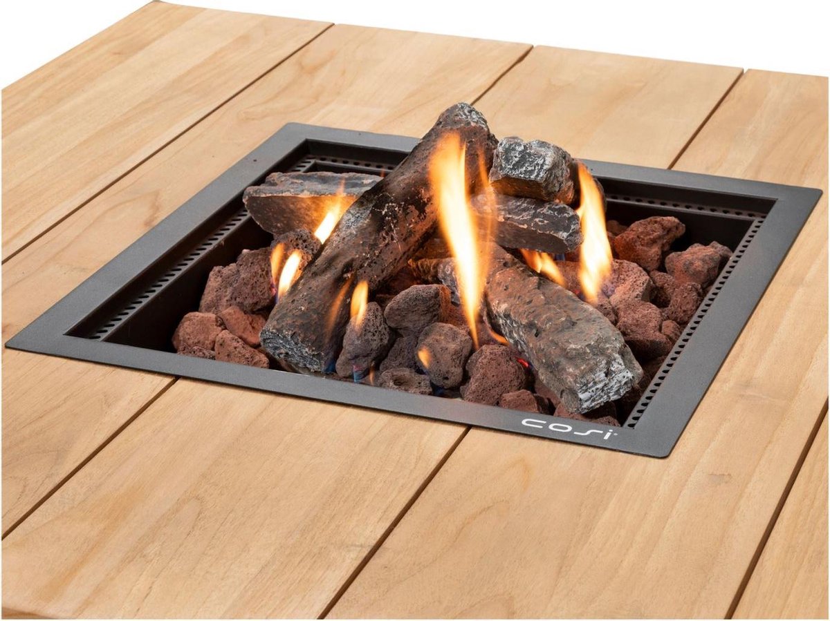 Cosi Cosipure 120 - Fire Table - White with teak