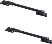 2x Raamuitzetters / tele-uitzetters grijs telescopisch - 30 cm - Raambeslag - Teleraamuitzetters