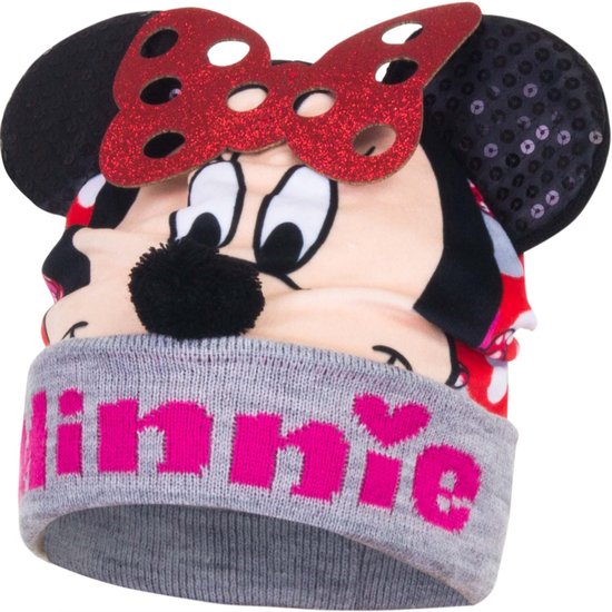 Minnie Mouse - Muts - Grijs - Maat 52 - 5-6 jaar