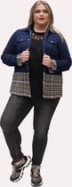 Denim spijkerjasje met wol