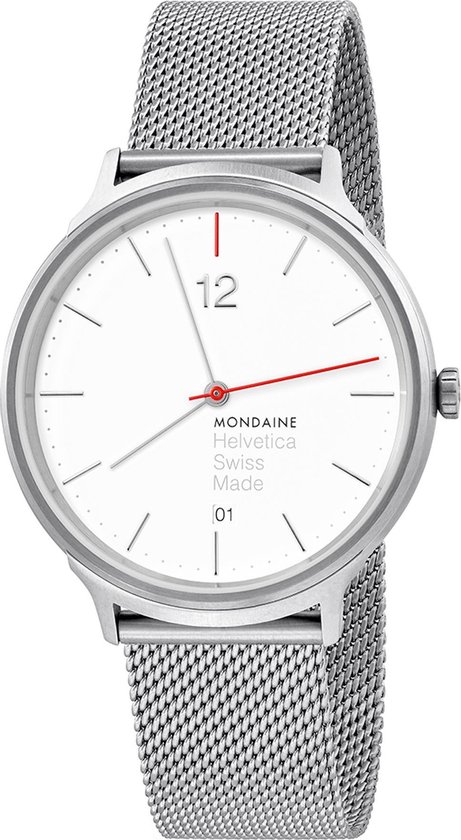 Mondaine Helvetica Spiekermann Edition Light Horloge 38 mm MH1.L2212.SM bol