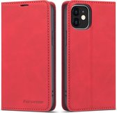 Apple iPhone 12 Mini Telefoonhoesje | Hoogwaardig Leren Bookcase | Portemonnee | Rood