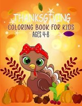 Thanksgiving Coloring Book For Kids Ages 4-8