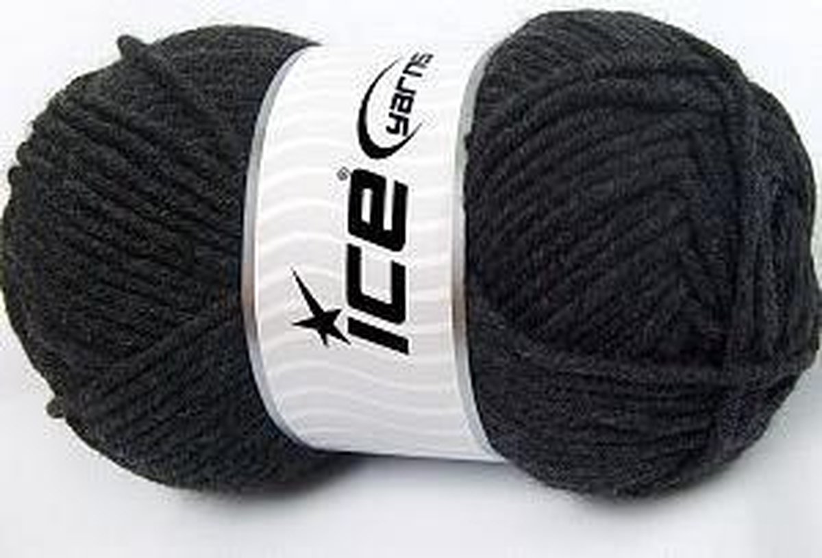 Acheter laine à tricoter noir anthracite - laine mérinos 50% mélangée à 50%  de fil... | bol