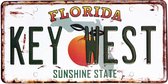 Signs-USA - Souvenir kentekenplaat nummerbord Amerika - verweerd - 30,5 x 15,3 cm - Key West - Florida