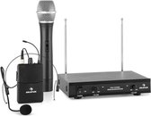 VHF-2-HS 2 kanalen VHF draadloze microfoonset met 1 x headset 1 x handmicro