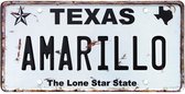 Signs-USA - Souvenir kentekenplaat nummerbord Amerika - verweerd - 30,5 x 15,3 cm - Amarillo - Texas