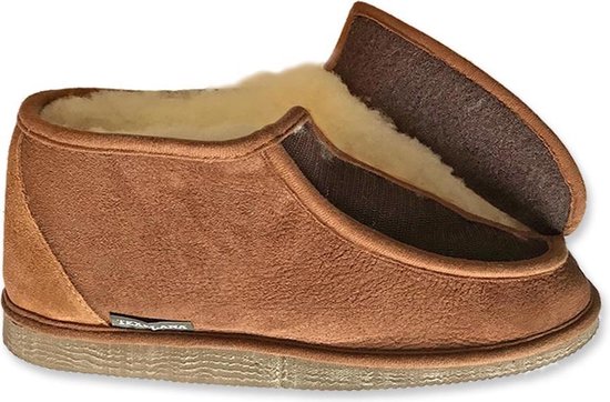 Babouche Sarah en peau de mouton avec cou-de-pied spacieux - taille 41