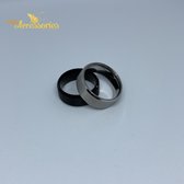 Zilveren Titanium Ring - Maat 17 - Man - Sierraad - Accessoire - Heren Ring - Jewellery - Cadeau - Kerst - Sinterklaas - Present - Outfit