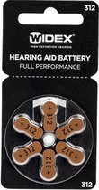 Widex | Hoortoestel batterijen | 1 pakjes | 6 batterijen | Bruine sticker | P312 | gehoorapparaat