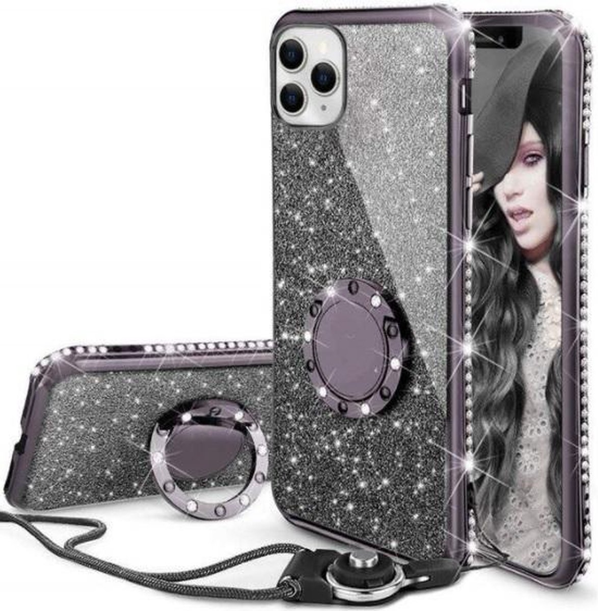 All About Your Phone Telefoonhoesje - Book Case - Geschikt Voor Apple IPhone 7 - Zwart