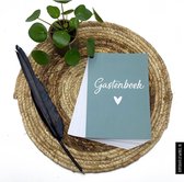 Gastenboek invulkaarten 25 stuks - Bruiloft - Huwelijk - Receptieboek - Invulboek groen